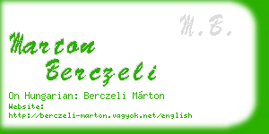 marton berczeli business card